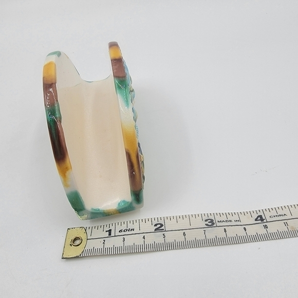 CHINESE Tang Style Tri-Color Glazed Ceramics Letter Card Holder Lion Head Statue - Picture 9 of 9